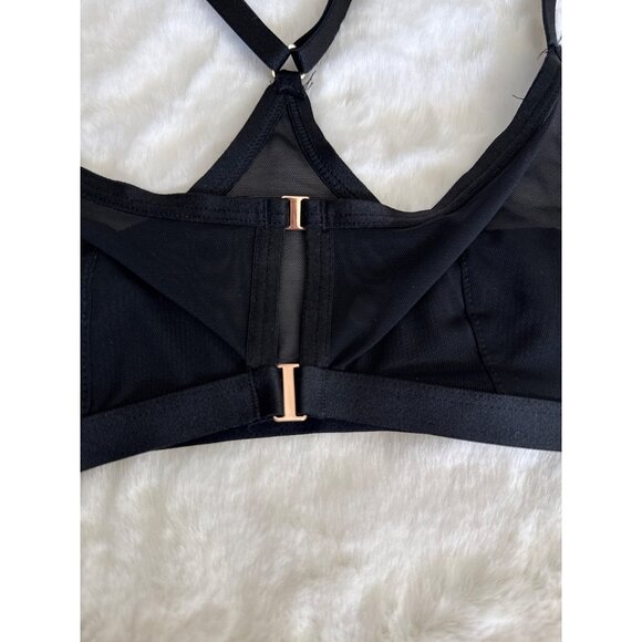 Auden size XS Smooth Unlined Wire-Free Racerback Bralette Black Sexy NEW - Picture 3 of 7